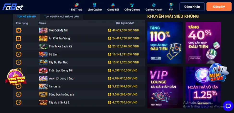 Các phương thức nạp rút tiền Dwin456 Win